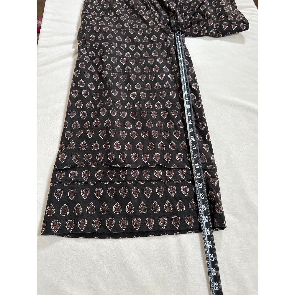 Anthropologie Somerset Wide Leg Jumpsuit Women’s Large Boho Black Paisley - Picture 13 of 14